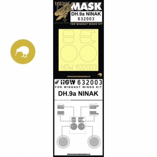 1/32 DH.9a Ninak Paint Masks for Wingnut Wings kit