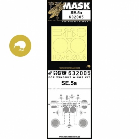1/32 SE.5a Paint Masks for Wingnut Wings kit