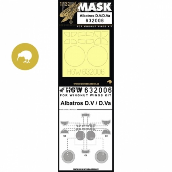 1/32 Albatros D.V/D.Va Paint Masks for Wingnut Wings kit
