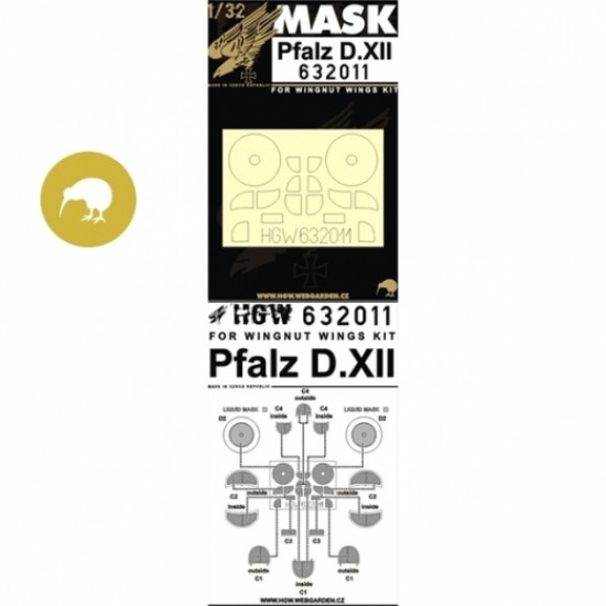 1/32 Pfalz D.XII Paint Masks for Wingnut Wings kit