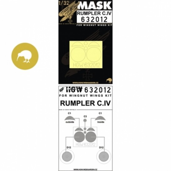 1/32 Rumpler C.IV Paint Masks for Wingnut Wings kit