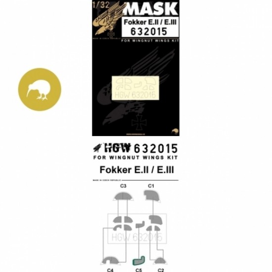 1/32 Fokker E.II/E.III Paint Masks for Wingnut Wings kit