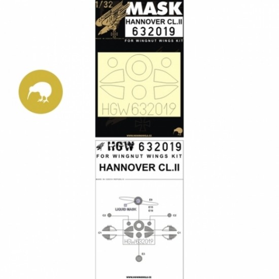 1/32 Hannover Cl.II Paint Masks for Wingnut Wings kit