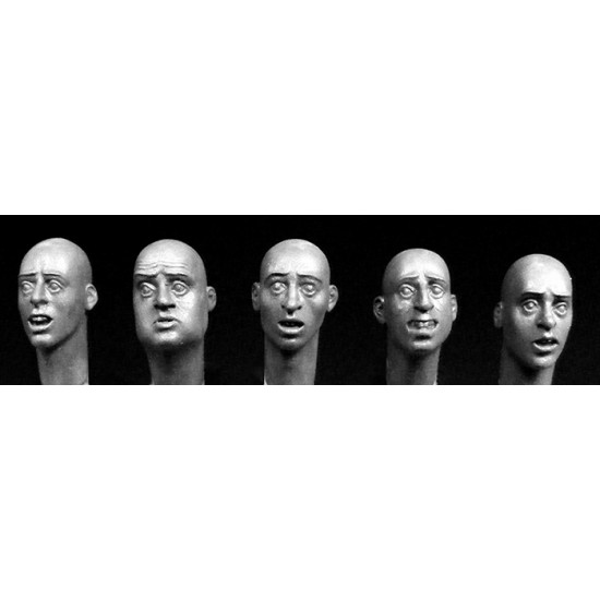 1/32 5x Different Heads with Scared Faces