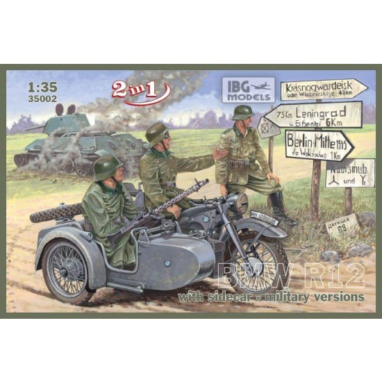 1/35 BMW R12 with Sidecar - Military Versions (2 in 1)