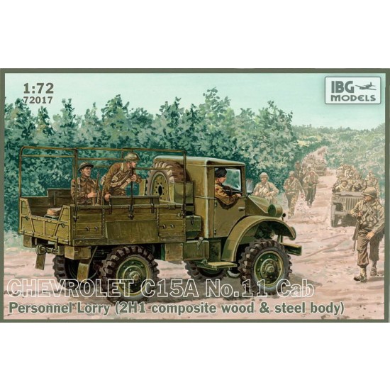 1/72 Chevrolet C15A No.11 Cab Personnel Lorry (2H1 Composite Wood & Steel Body)