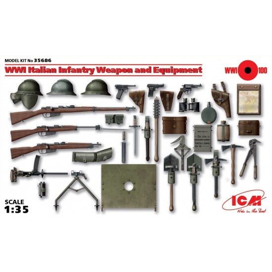1/35 WWI Italian Infantry Weapons and Equipment