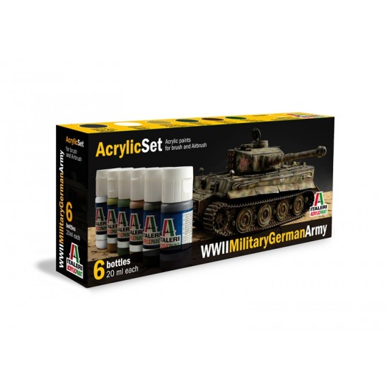 Acrylic Paint Set - WWll German Army Military (6 x 20ml)