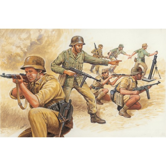 1/72 WWII Afrika Korps (x50 figures)
