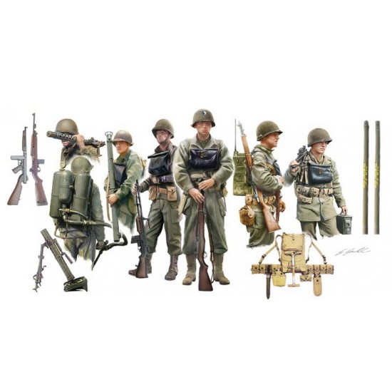 1/35 US Infantry on Board (10 Figures)