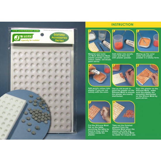 Silicone Mould for Making 1/35 Hex-Pavement Stones (Small)