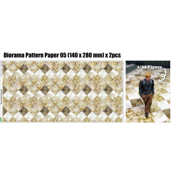 Diorama Pattern Paper #05 (Size: 140mm x 280mm) 2pcs