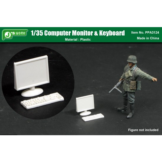 1/35 Computer Monitor and Keyboard (Plastic)