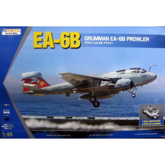 1/48 Grumman EA-6B Prowler (New Wings) with a Three-Wheel Tractor
