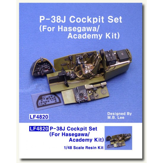 1/48 Lockheed P-38J Lightning Cockpit Set for Academy/Hasegawa kits