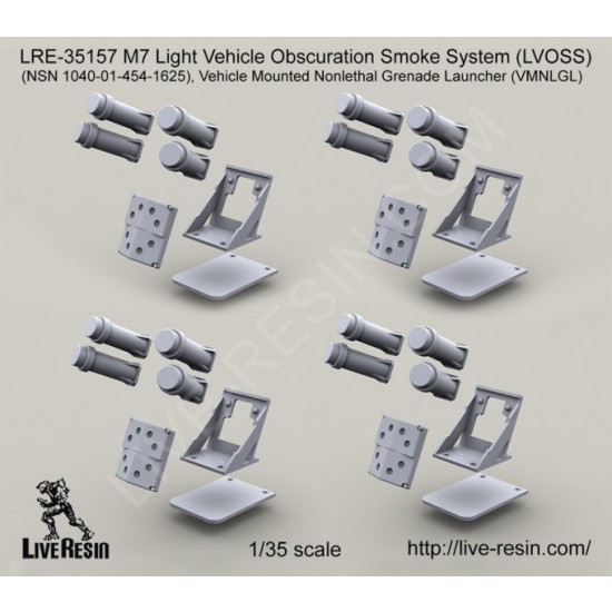 1/35 M7 Light Vehicle Obscuration Smoke System (LVOSS) 4pcs