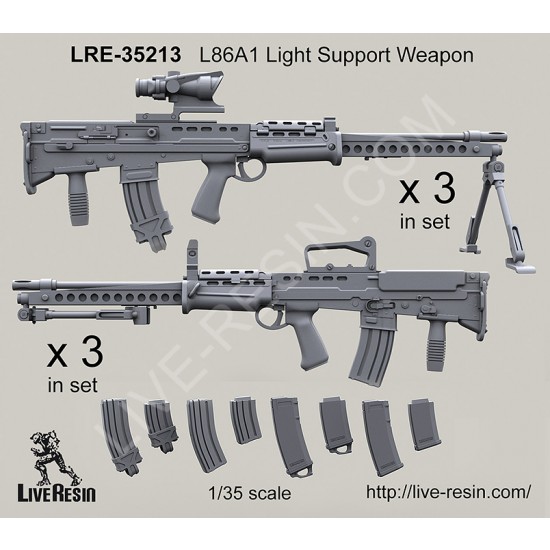 1/35 L86A1 Light Support Weapon (6 sets)