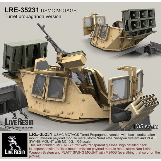 1/35 USMC MCTAGS Turret Propaganda(Back Loudspeaker Mount+Weapon System+Platt Swing Mount)