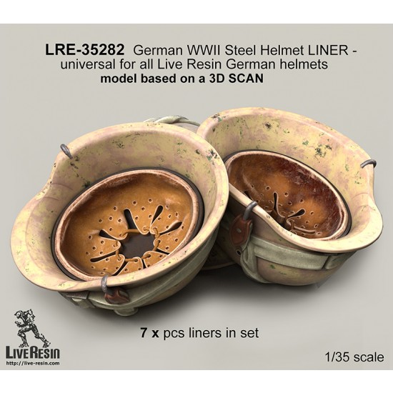 1/35 WWII German Steel Helmet Liner for Live Resin German Helmets