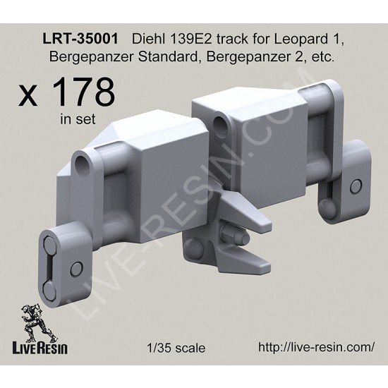 1/35 Diehl 139E2 Track for Leopard 1,Bergepanzer Standard and Bergepanzer 2 (178pcs)
