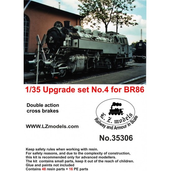 1/35 BR86 Locomotive Upgrade Set Vol.4 (Double Action Cross Brakes) for Trumpeter kit