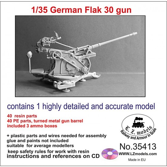 1/35 German Flak 30 Gun (Full kit, Resin & Photo-etch parts)