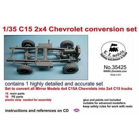 1/35 CMP C15 2x4 Chevrolet Conversion Set for Mirror Models #35101/35102/35104 kits