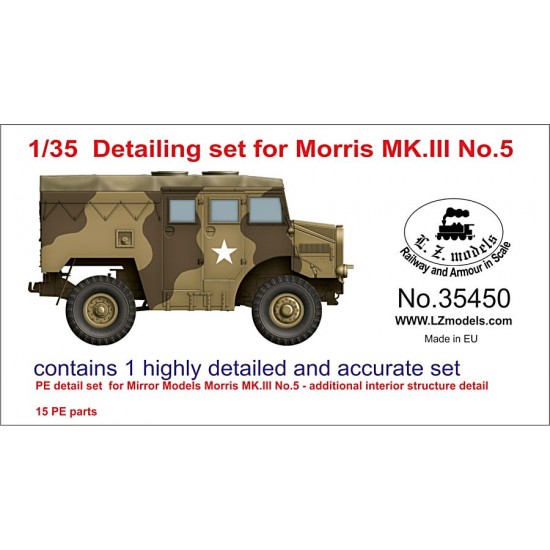 1/35 British Morris C8 Quad Mk.III No.5 Detail Set for Mirror Models #35400 kit