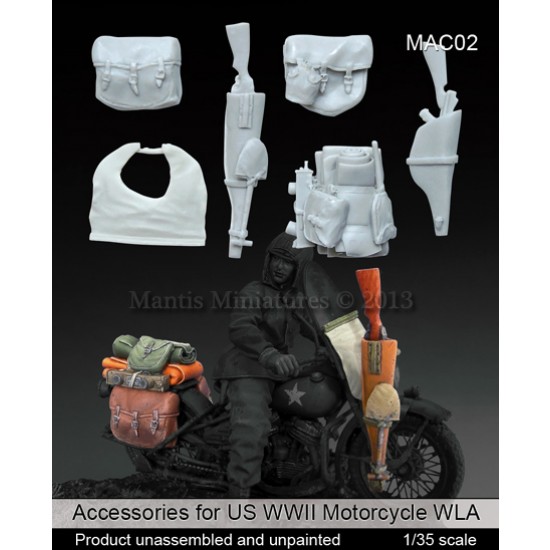 1/35 WWII Accessories for US Motorcycle WLA for Miniart 35080 kit