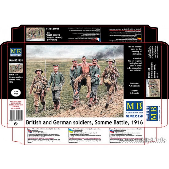 1/35 British and German Soldiers - Somme Battle 1916 (6 figures)