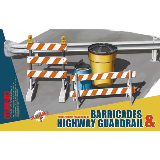 1/35 Barricades and Highway Guardrail