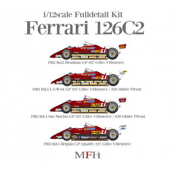 1/12 Ferrari 126C2 Ver.B - 1982 US West Grand Prix (GP) (Full Detail kit)