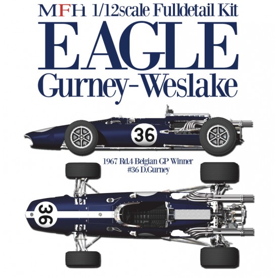 1/12 Full Multimedia kit - Eagle Gurney-Weslake Ver.A:Rd.3 Dutch GP/Rd.4 Belgian GP