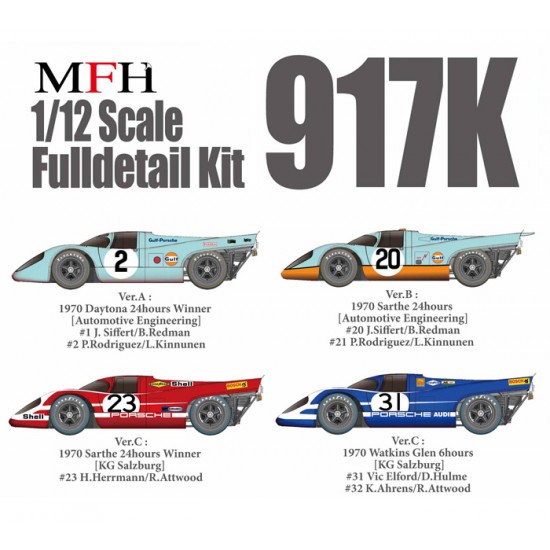 1/12 Full Detail kit - Porsche 917K Ver.A: Daytona 24hours #1 / #2