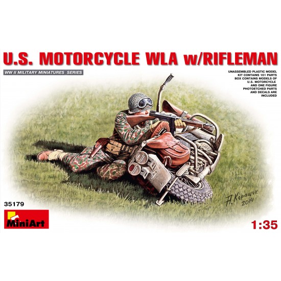 1/35 US Motorcycle WLA with Rifleman