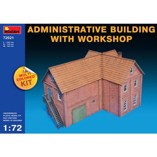 1/72 Administrative Building w/Workshop (Building Size L x H x W: 245mm x 170mm x 150mm) 