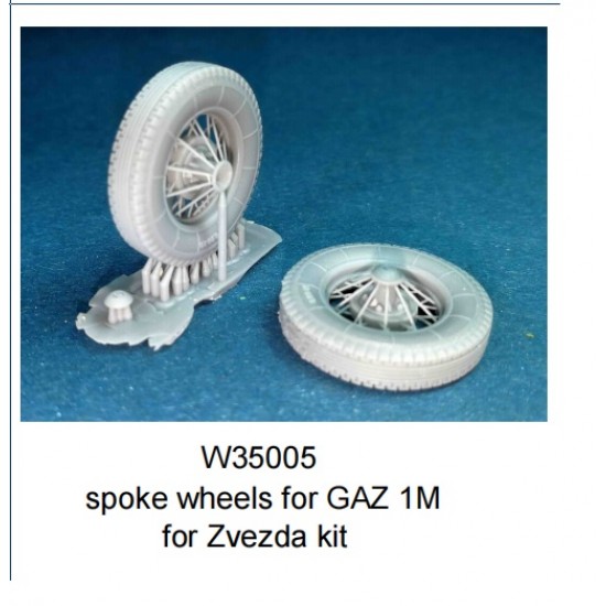 1/35 GAZ-M1 Spoke Wheels for Zvezda kits (2pcs)
