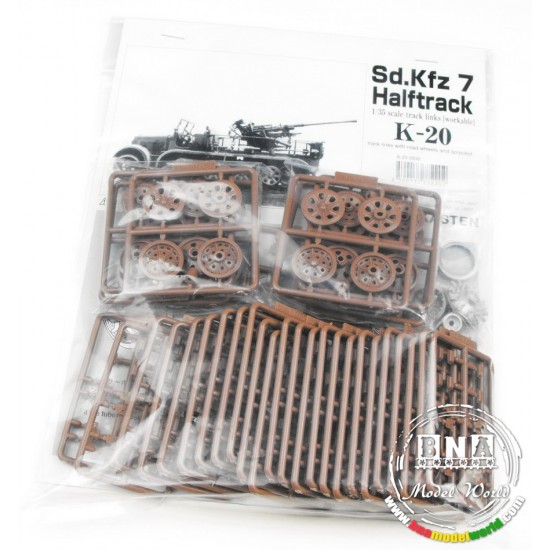 Workable Tracks for 1/35 SdKfz 7 Half-track with Road Wheels and Sprocket