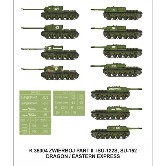 1/35 ISU-122S/152 Paint Mask for Dragon/Eastern Express (Insignia Masks)