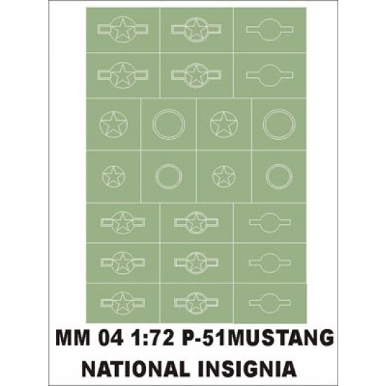 1/72 P-51 Mustang National insignia (1 sheet)