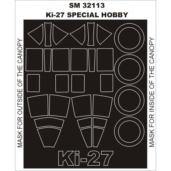 1/32 Ki-27 NATE Paint Mask for Special Hobby kit (outside-inside)