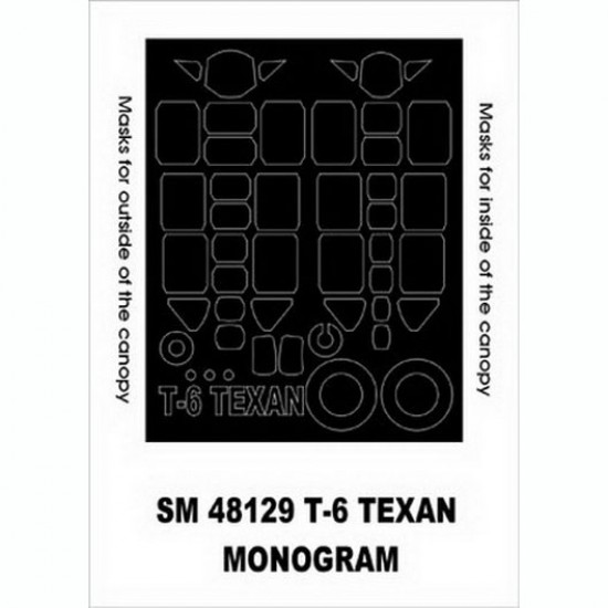 1/48 T-6 Texan Paint Mask for Revell/Monogram kit (outside-inside)