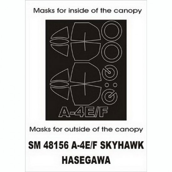 1/48 A-4E/F Skyhawk Paint Mask for Hasegawa kit (outside-inside)