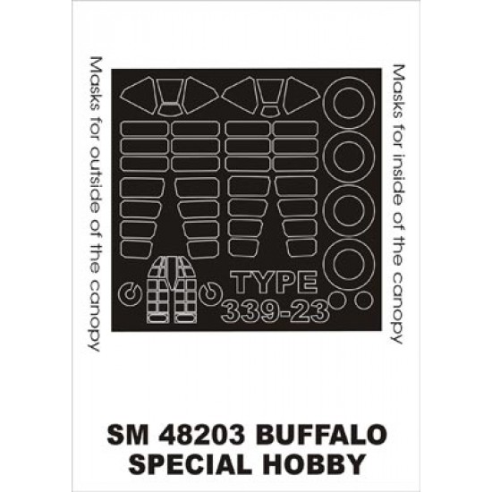 1/48 Buffalo Paint Mask for Special Hobby kit (outside-inside)