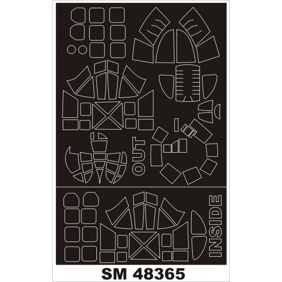 1/48 Fiat BR-20M Paint Mask for Special Hobby kit