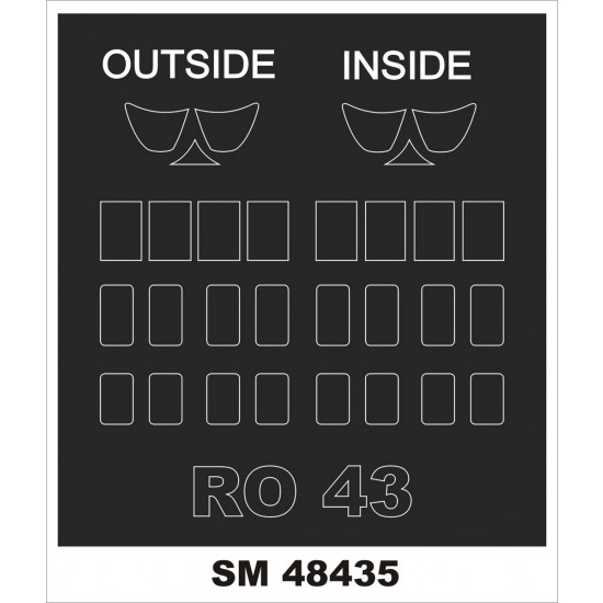 1/48 IMAM (Romeo) Ro.43 Paint Mask for Special Hobby kit (outside-inside)