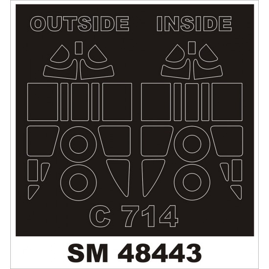1/48 Caudron C-714 Paint Mask for RS Model kit (outside-inside)