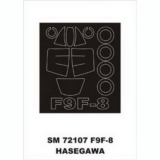 1/72 Grumman F9F-8 Cougar Paint Mask for Hasegawa kit (outside)