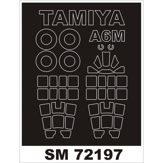1/72 A6M Zero Paint Mask for Tamiya kit