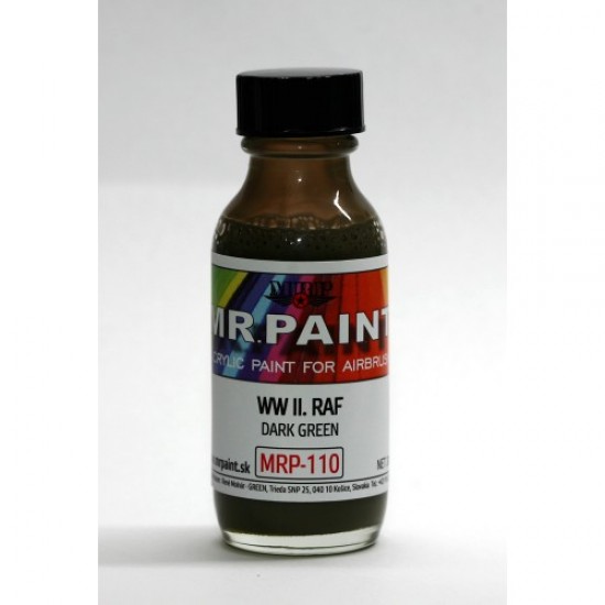 Acrylic Lacquer Paint - WWII RAF - Dark Green 30ml